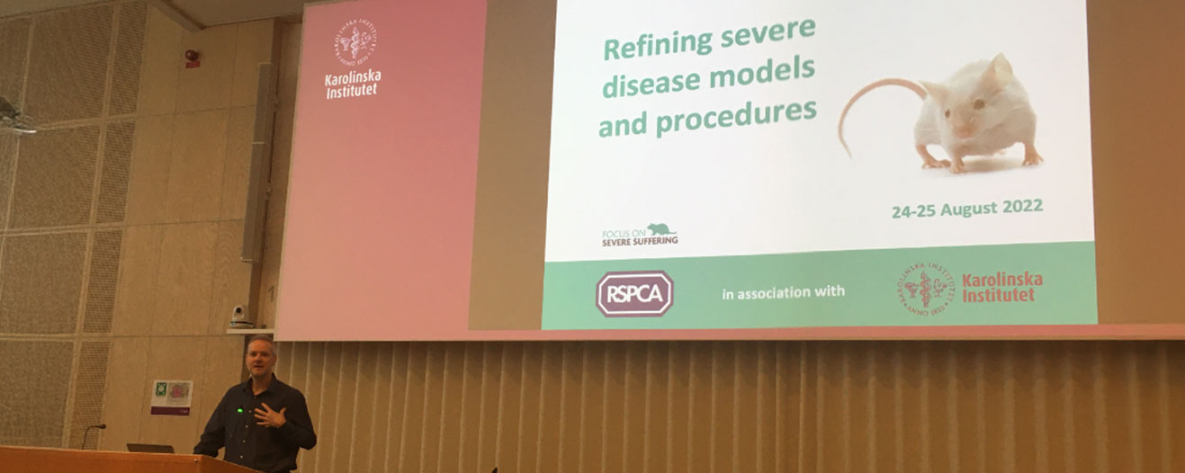 Barney Reed presenting at the Refinig severe disease models and procedures.